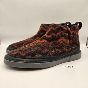 CLARKS MEN'S 8.5 GERALD ANKL BOOT SLIPPERS ORTHOLITE CHELSEA WOOL
